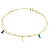 Bracelet Lavender Or Jaune Améthyste Topaze