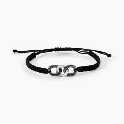 Bracelet Link Argent Blanc Oxyde De Zirconium Et Céramique