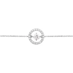 Bracelet Lucyna Or Blanc Oxyde De Zirconium