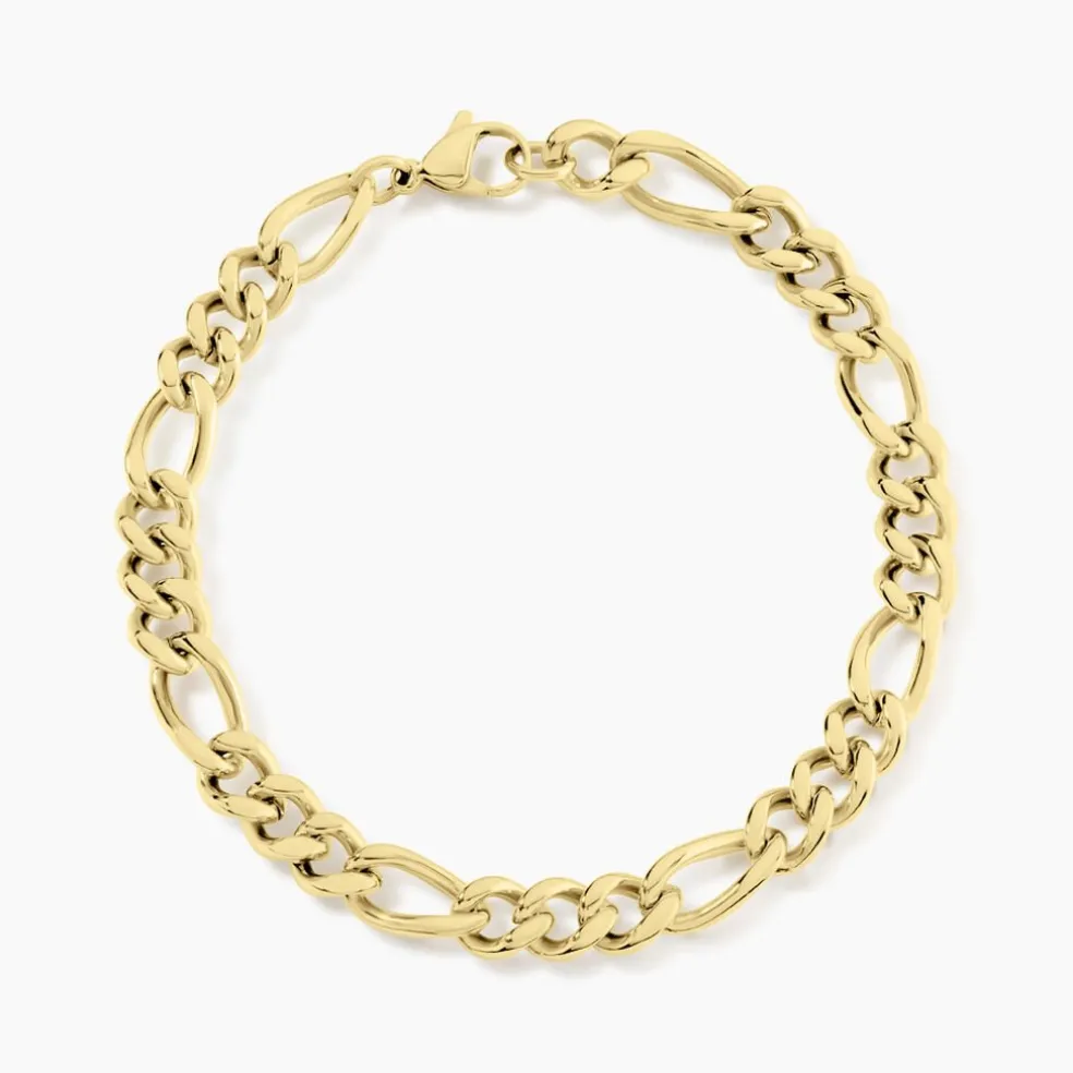 Bracelet Maille Acier Doré Virgil