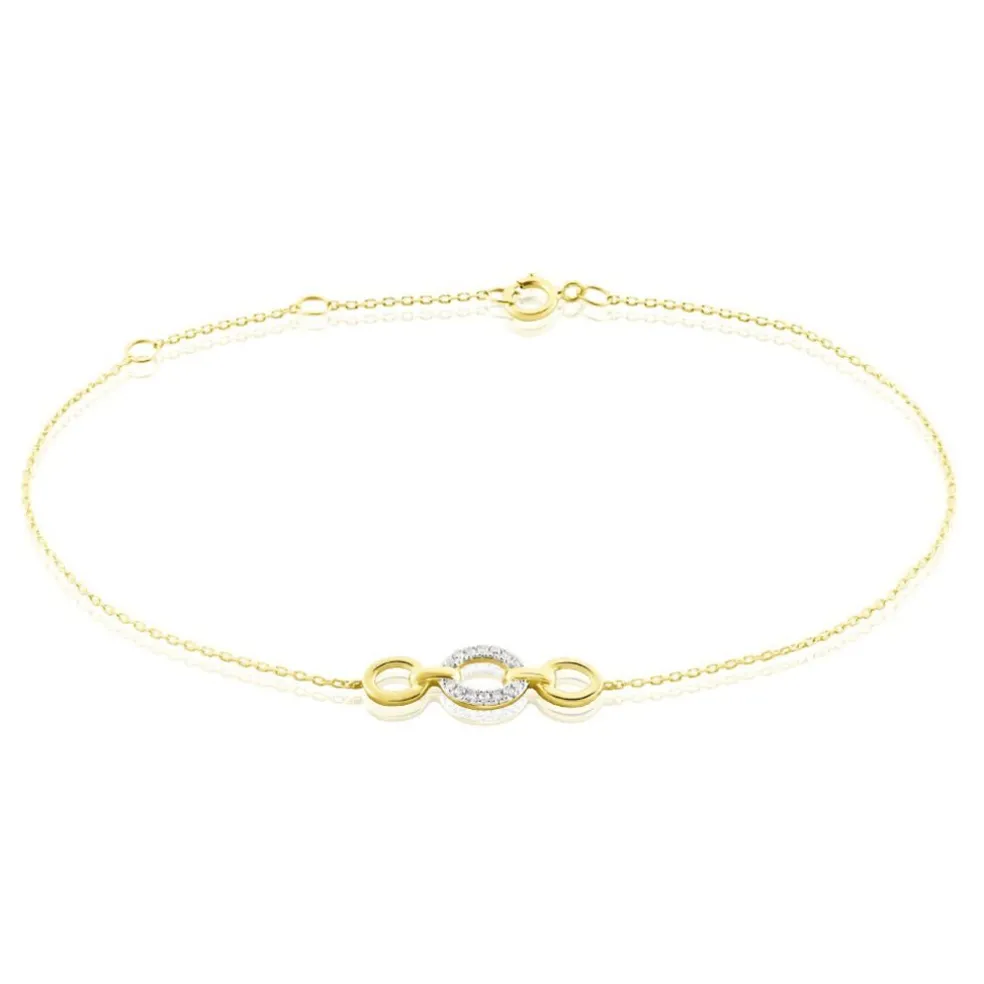 Bracelet Margane Or Jaune Diamant