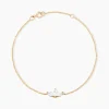 Bracelet Marquise Or Jaune Oxyde De Zirconium