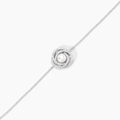 Bracelet Matilda Argent Blanc Perle De Culture Et Oxyde De Zirconium