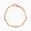 Bracelet Mimona Plaqué Or Jaune Oxyde De Zirconium