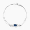 Bracelet Oceania Or Blanc Saphir Et Diamant