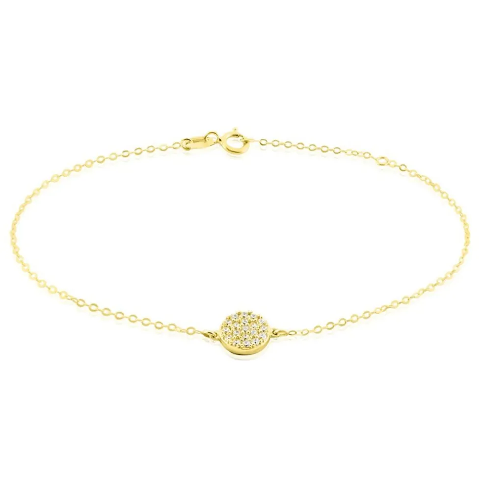 Bracelet Or Jaune Burak Oxyde De Zirconium