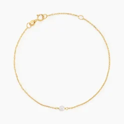 Bracelet Or Jaune Gentiane Perle