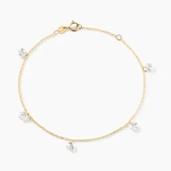 Bracelet Or Jaune Leucitica Oxydes De Zirconium