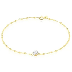 Bracelet Or Jaune Luminae Oxyde De Zirconium