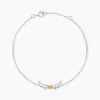 Bracelet Or Jaune Oxyde De Zirconium