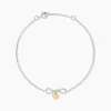 Bracelet Or Jaune Oxyde De Zirconium