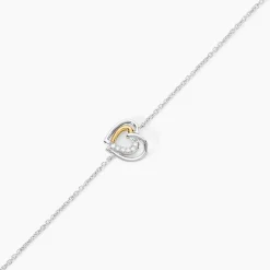 Bracelet Or Jaune Oxyde De Zirconium