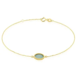 Bracelet Pernia Or Jaune Amazonite