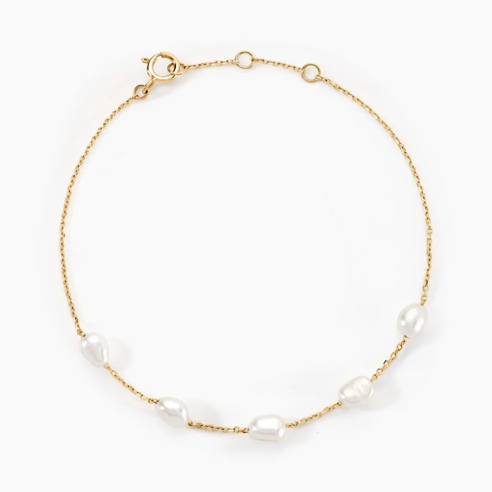 Bracelet Persephone Or Jaune Perle De Culture