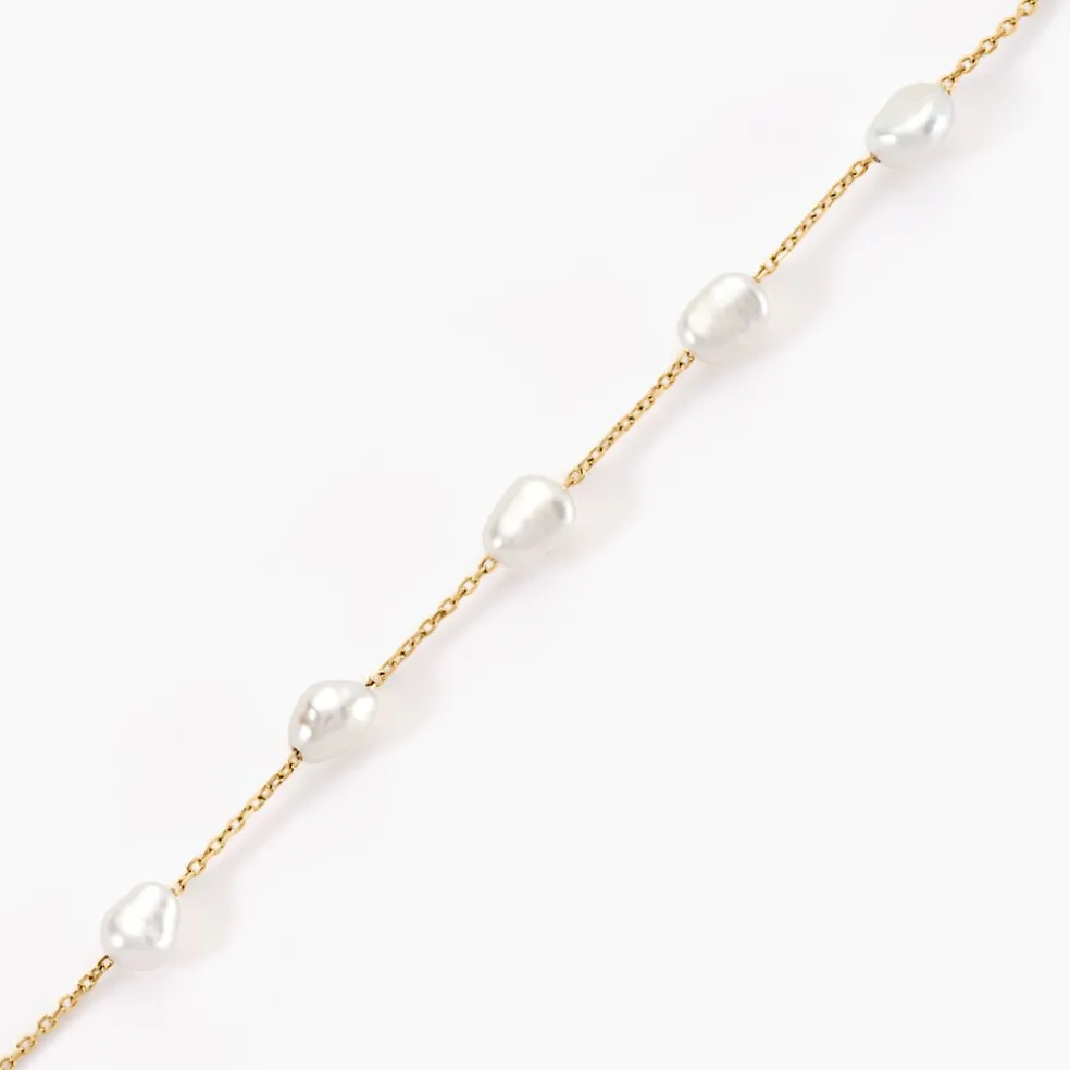 Bracelet Persephone Or Jaune Perle De Culture