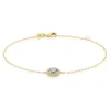 Bracelet Plaqué Or Radbod Pierre Artificielle Oxydes De Zirconium