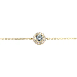 Bracelet Plaqué Or Radbod Pierre Artificielle Oxydes De Zirconium
