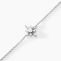 Bracelet Rhoda Argent Blanc Perle De Culture Oxyde De Zirconium
