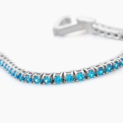 Bracelet Rio Tennis Argent Blanc Oxyde De Zirconium
