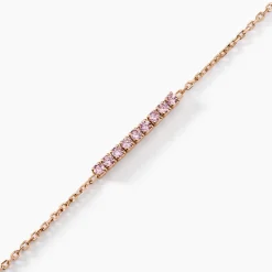 Bracelet Rio Tennis Argent Rose Oxyde De Zirconium