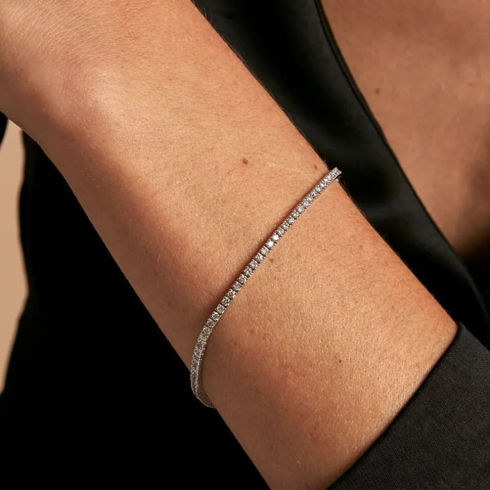 Bracelet River Or Blanc Diamant