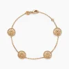 Bracelet Rosae Plaque Or Jaune
