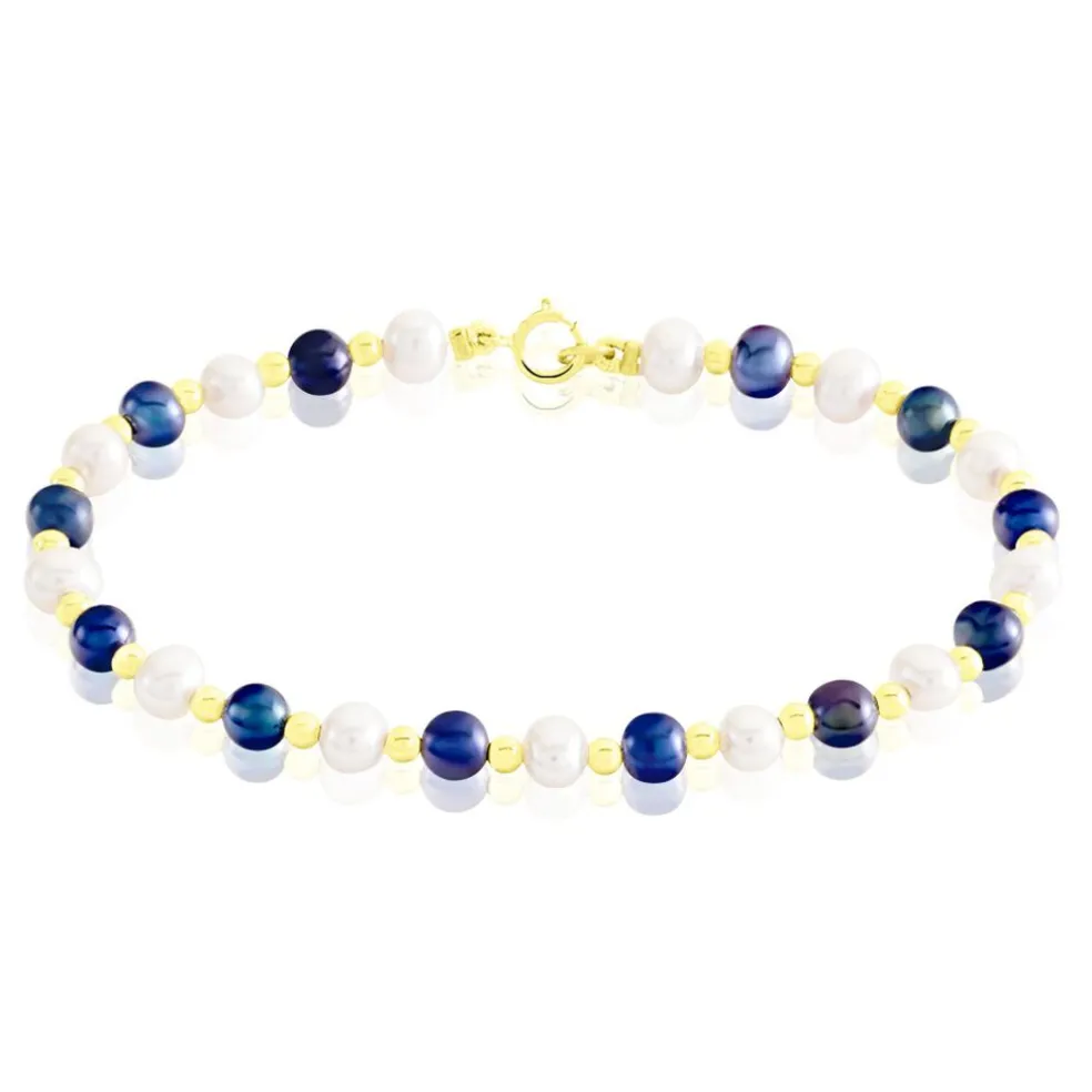 Bracelet Saida Or Jaune Perle De Culture