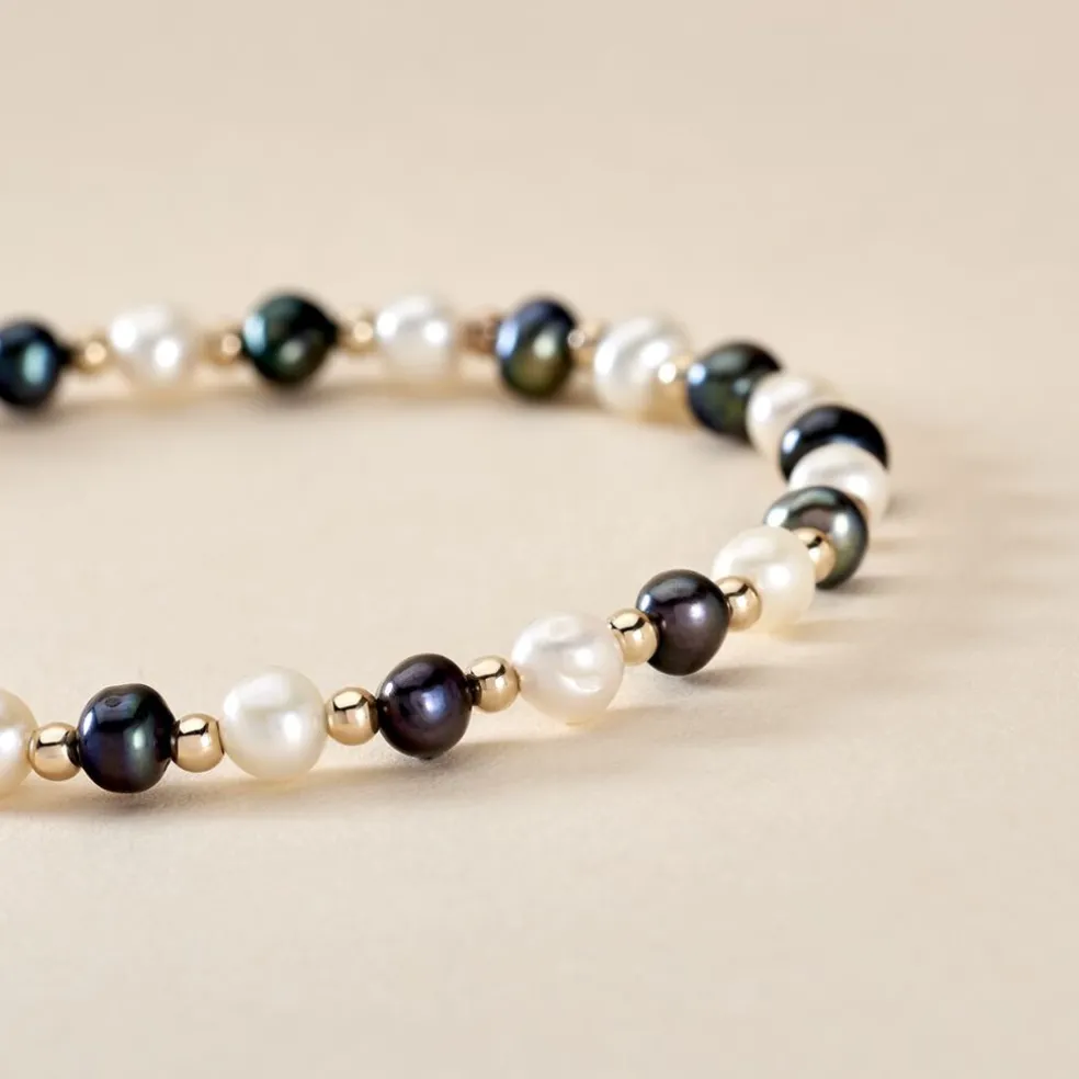 Bracelet Saida Or Jaune Perle De Culture