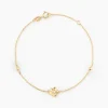 Bracelet Sakura Love Or Jaune Oxyde De Zirconium