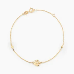 Bracelet Sakura Love Or Jaune Oxyde De Zirconium