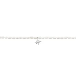 Bracelet Shelah Argent Blanc Perle De Culture Oxyde De Zirconium