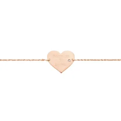 Bracelet Sofia Coeur Or Rose Oxyde De Zirconium