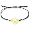 Bracelet Solidaire Lutte Contre Le Cancer Laiton Doré