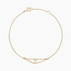 Bracelet Sparkle Or Jaune Oxyde De Zirconium
