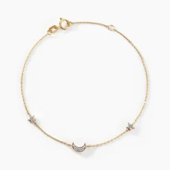 Bracelet Stellar Or Jaune Oxyde De Zirconium