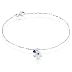 Bracelet Symbolique Argent Blanc Oxyde De Zirconium