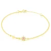 Bracelet Terrie Or Jaune Calcedoine Et Oxyde De Zirconium