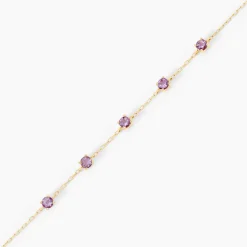 Bracelet Veasna Or Jaune Améthyste