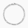 Bracelet Vivian Maille Alternee 1/3 Argent Blanc