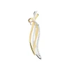 Broche Annaline Plaqué Or Jaune Oxyde De Zirconium