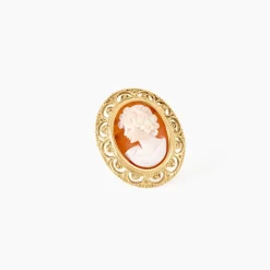 Broche Demetrios Or Jaune Camée