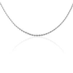 Chaine Jerry Maille Corde Or Blanc