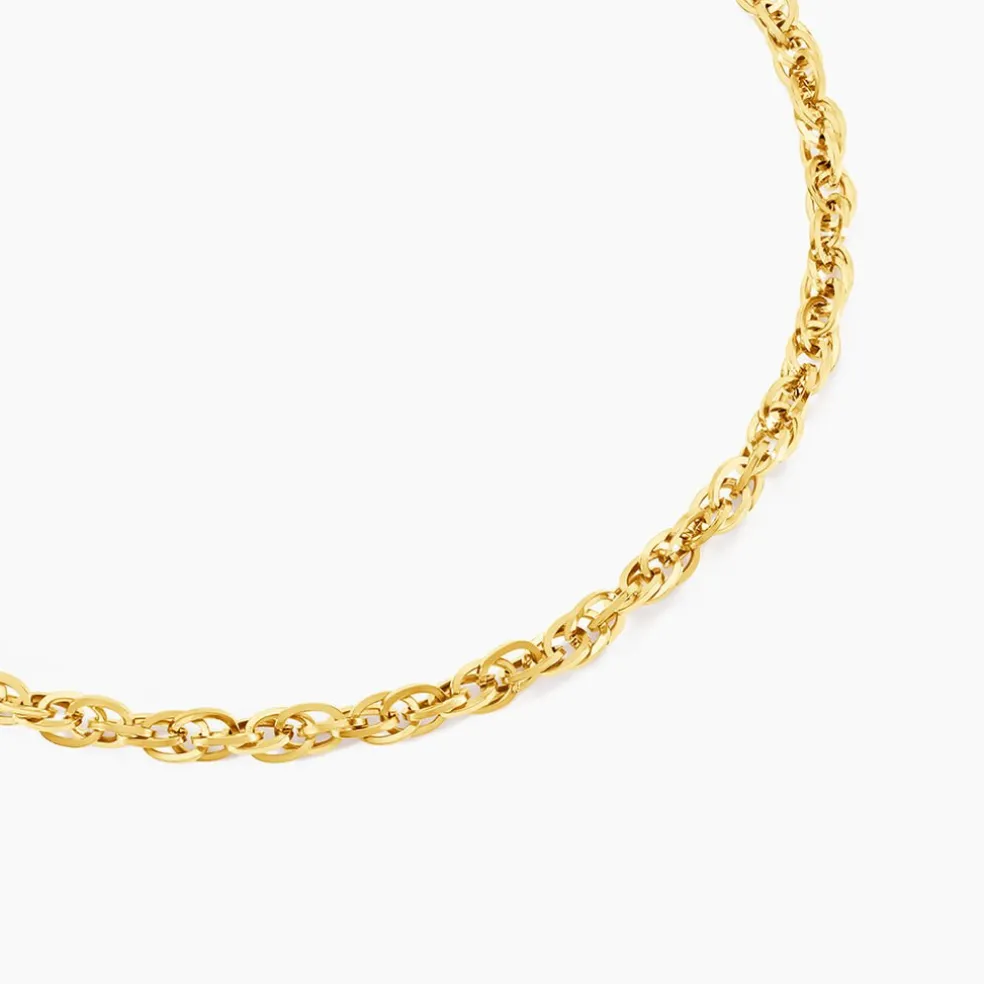Chaine Lady Code Acier Jaune