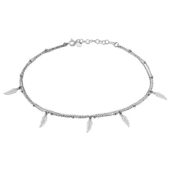 Chaîne De Cheville Azou Argent Blanc