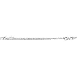 Chaîne De Cheville Noelle Argent Blanc