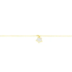 Chaîne De Cheville Valentiane Or Jaune Oxyde De Zirconium