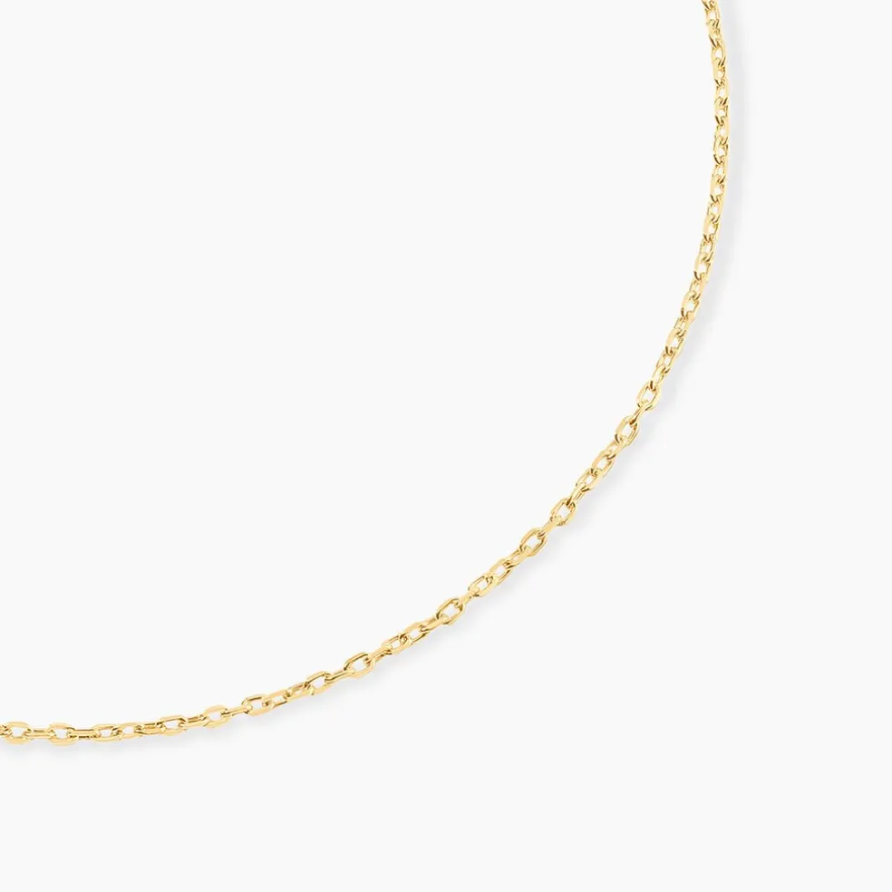 Chaîne Igoa Maille Forçat Diamantee Or Jaune