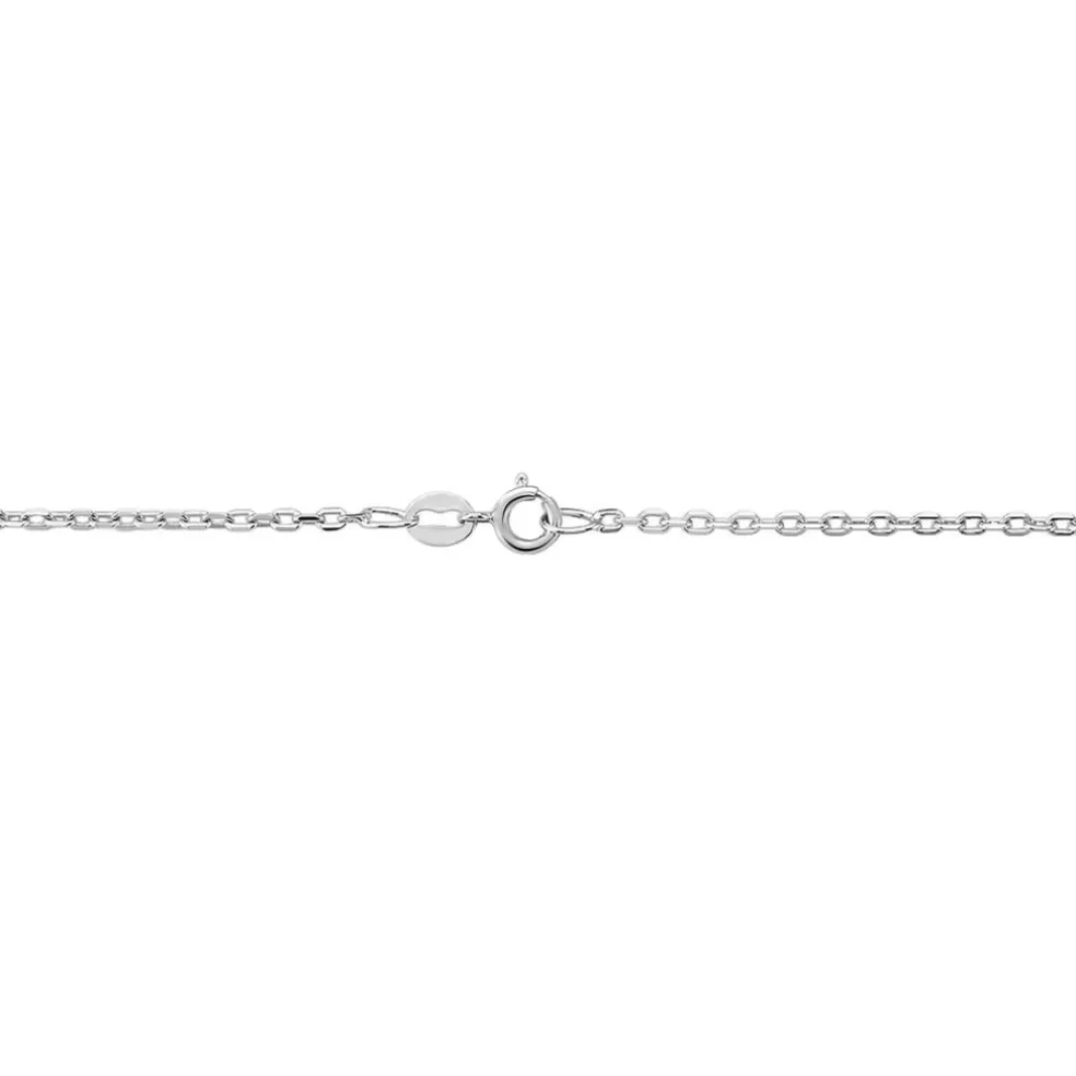 Chaîne Igoa Maille Forçat Diamantee Or Blanc