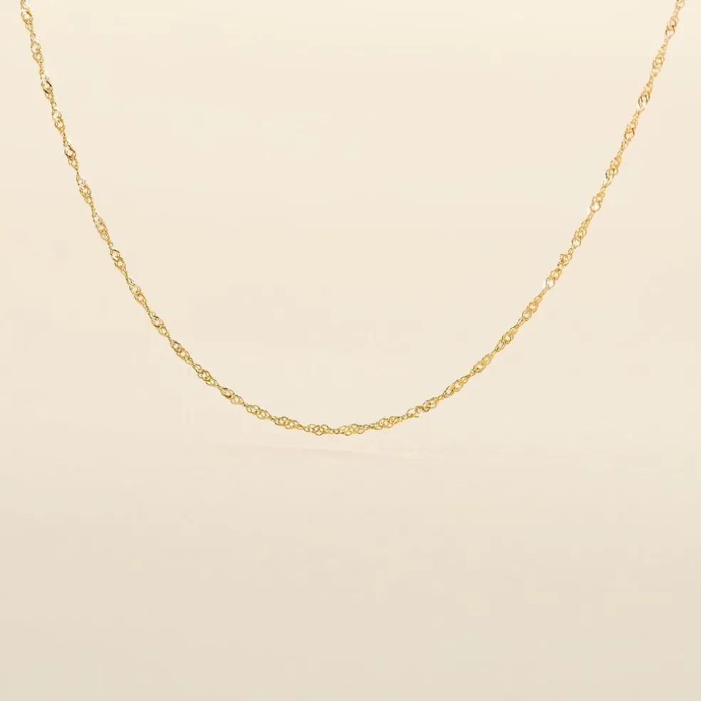 Chaîne Imanie Maille Singapour Or Jaune