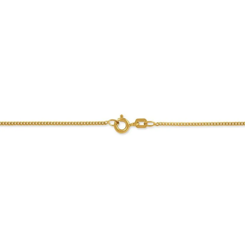 Chaîne Ixia Maille Gourmette Diamantee Or Jaune